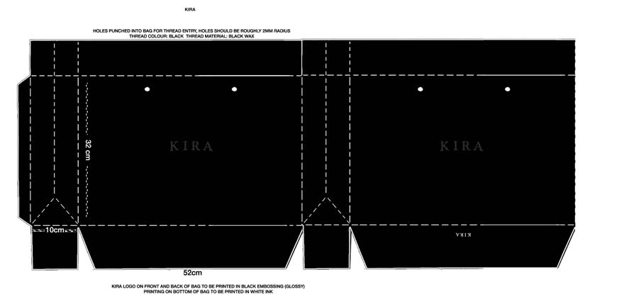 Shopping bag — die-line